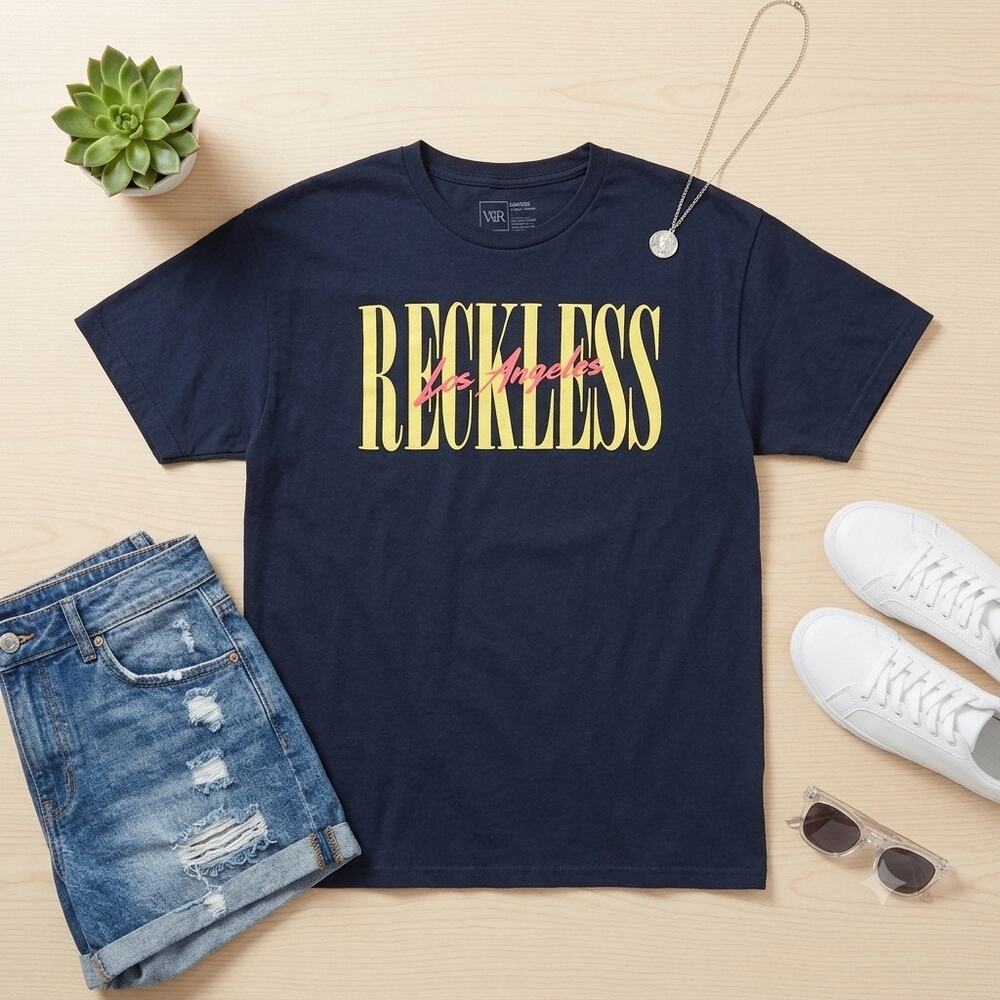 Young & Reckless Men's Size XL Black Los Angeles Reckless Graphic Tee